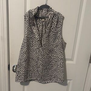 J. Crew Black and White Patterned Blouse